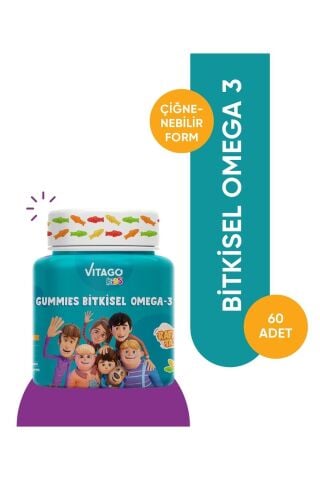 Vitago Gummies Bitkisel Omega-3 Içeren Çiğnenebilir Form Takviye Edici Gıda