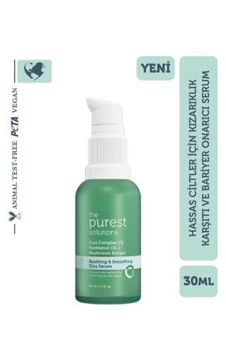 The Purest Solutions Hassas Ciltler İçin Kızarıklık Karşıtı ve Bariyer Onarıcı Cica Serum 30 ml