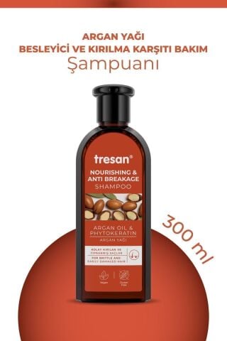 TRESAN Argan Yağı Besleyici Ve Kırılma Karşıtı Bakım Şampuanı 300 ml