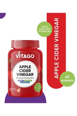 VİTAGO AppleCiderVinegarElma Sirkesi İleTatlandırılmış Krom B12 Vitamin