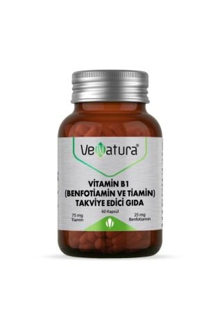 VeNatura Vitamin B1 (BENFOTIAMIN VE TIAMIN ) 60 Kapsül