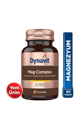 Dynavit Mag Complex 200mg Magnezyum Kompleks 3lü Form (Malat-Sitrat-Bisglisinat) 60 Tab