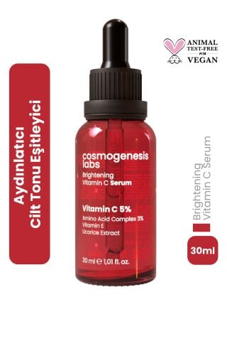 Cosmogenesis Labs C Vitamini Serum 30ml – Aydınlatıcı, Ince Çizgi Azaltıcı Vegan