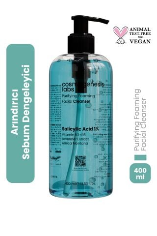 Cosmogenesis Labs Karma ve Yağlı Ciltlere Yüz Temizleme Jeli 400ml - Arındırıcı Sebum Karşıtı