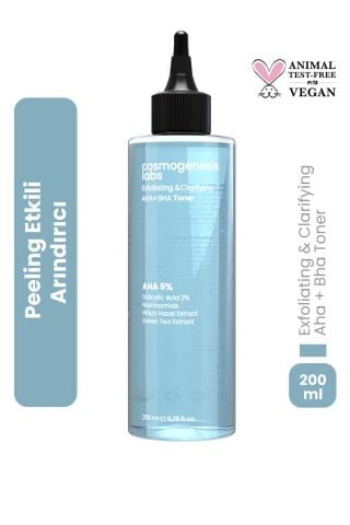 Cosmogenesis Labs Aha %5 Bha %2 Peeling Etkili Tonik 200 ml