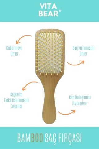 Vita Bear Strong Hair Bamboo Saç Fırçası