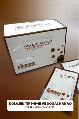 MORE THAN Kakaolu Kolajen Peptit Msm & Reişi Mantarı 30 Saşe