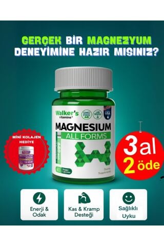 Walkers Vitamin Magnezyum All Forms 680 Mg 60 Kapsül