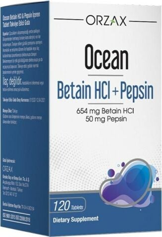 Ocean Betain HCI + Pepsin 120 Tablet