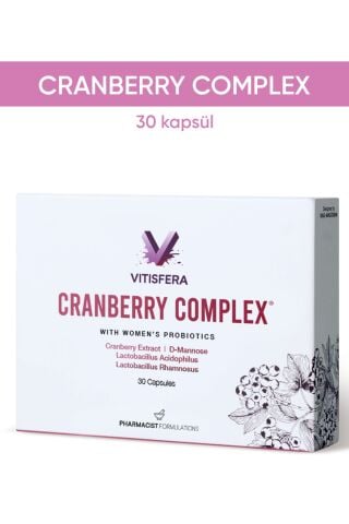 Vitisfera Cranberry Complex 30 Kapsül- Turna Yemişi Ekstresi, D-mannoz, Probiyotik