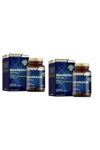 Nutraxin Magnesium 250 mg 60 Tablet x  2 Adet